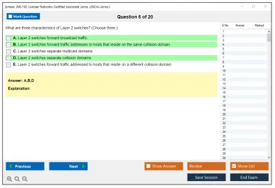 Juniper JN0-102 Juniper Networks Certified Associate Junos (JNCIA-Junos) Practice test exam simulator test engine exam Prep practice test questions answers Image 6
