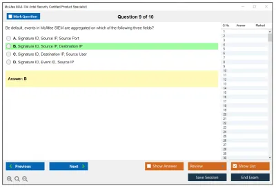 McAfee MA0-104 Intel Security Certified Product Specialist Practice test exam simulator test engine exam Prep practice test questions answers Image 9