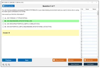 IBM C2090-312 IBM DB2 11 DBA for z/OS Practice test exam simulator test engine exam Prep practice test questions answers Image 5