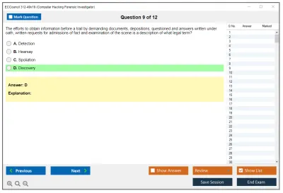 ECCouncil 312-49v10 Computer Hacking Forensic Investigator (CHFI-v10) Practice test exam simulator test engine exam Prep practice test questions answers Image 9