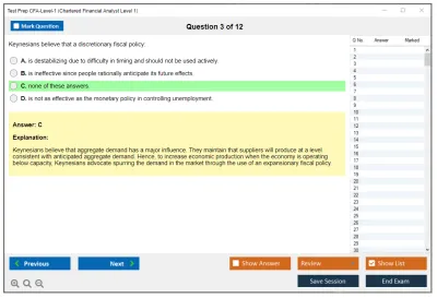 Test Prep CFA-Level-1 Chartered Financial Analyst Level 1 Practice test exam simulator test engine exam Prep practice test questions answers Image 3