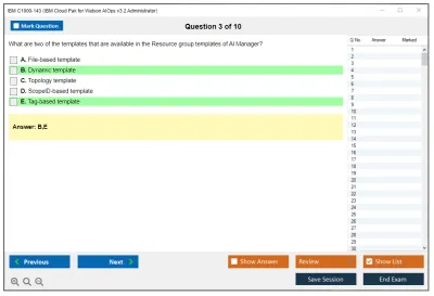 IBM C1000-143 IBM Cloud Pak for Watson AIOps v3.2 Administrator Practice test exam simulator test engine exam Prep practice test questions answers Image 3