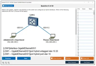 Huawei H12-211 HCNA (Huawei Certified Network Associate) Practice test exam simulator test engine exam Prep practice test questions answers Image 8