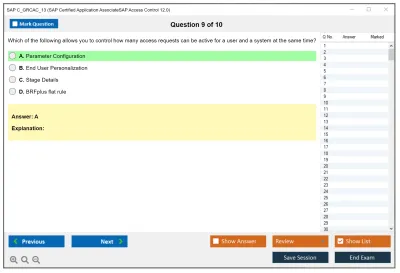 SAP C_GRCAC_13 SAP Certified Application AssociateSAP Access Control 12.0 Practice test exam simulator test engine exam Prep practice test questions answers Image 9