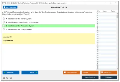 SAP C_S4CS_2302 SAP Certified Application AssociateSAP S/4HANA Cloud (public)Sales Implementation Practice test exam simulator test engine exam Prep practice test questions answers Image 7