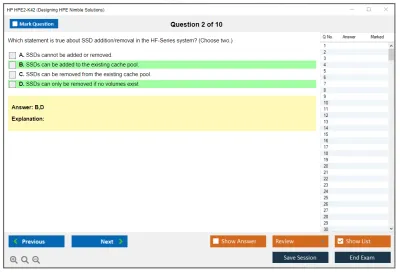 HP HPE2-K42 Designing HPE Nimble Solutions Practice test exam simulator test engine exam Prep practice test questions answers Image 2