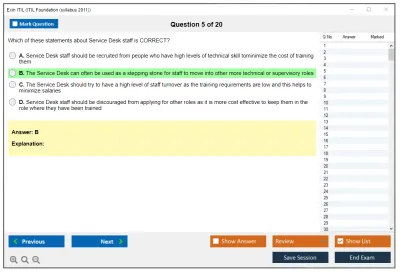 Exin ITIL ITIL Foundation (V4) Practice test exam simulator test engine exam Prep practice test questions answers Image 5