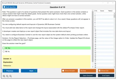 Microsoft MB-800 Microsoft Dynamics 365 Business Central Functional Consultant Practice test exam simulator test engine exam Prep practice test questions answers Image 9