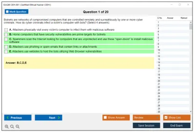 GAQM CEH-001 Certified Ethical Hacker (CEH) Practice test exam simulator test engine exam Prep practice test questions answers Image 1