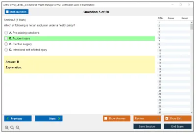 AAFM CWM_LEVEL_2 Chartered Wealth Manager (CWM) Certification Level II Examination Practice test exam simulator test engine exam Prep practice test questions answers Image 5