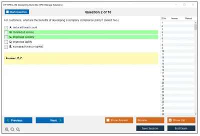 HP HPE0-J58 Designing Multi-Site HPE Storage Solutions Practice test exam simulator test engine exam Prep practice test questions answers Image 2