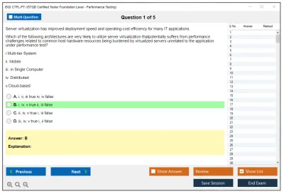 iSQI CTFL-PT ISTQB Certified Tester Foundation Level-Performance Testing Practice test exam simulator test engine exam Prep practice test questions answers Image 1