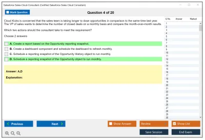Salesforce Sales-Cloud-Consultant Salesforce Certified Sales Cloud Consultant Practice test exam simulator test engine exam Prep practice test questions answers Image 4