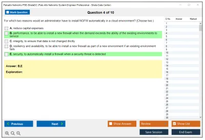 Palo Alto Networks PSE-StrataDC Palo Alto Networks System Engineer Professional - Strata Data Center Practice test exam simulator test engine exam Prep practice test questions answers Image 4