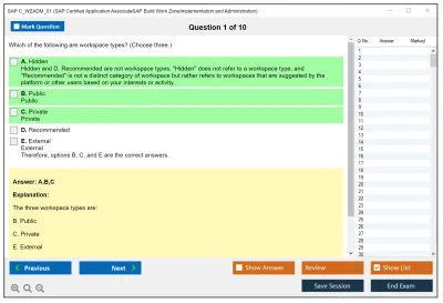 SAP C_WZADM_01 SAP Certified Application AssociateSAP Build Work ZoneImplementation and Administration Practice test exam simulator test engine exam Prep practice test questions answers Image 1