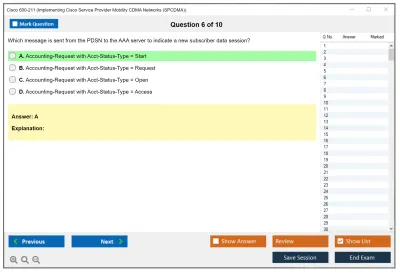 Cisco 600-211 Implementing Cisco Service Provider Mobility CDMA Networks (SPCDMA) Practice test exam simulator test engine exam Prep practice test questions answers Image 6