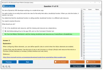 Microsoft PL-400 Microsoft Power Platform Developer Practice test exam simulator test engine exam Prep practice test questions answers Image 11