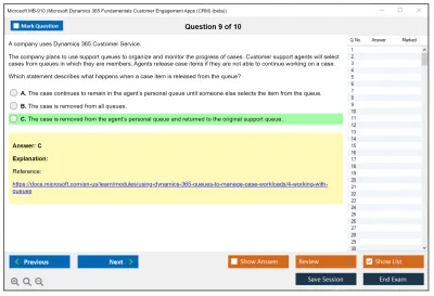Microsoft MB-910 Microsoft Dynamics 365 Fundamentals Customer Engagement Apps (CRM) Practice test exam simulator test engine exam Prep practice test questions answers Image 9