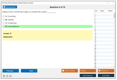 Test Prep NCMA National Certified Medical Assistant Practice test exam simulator test engine exam Prep practice test questions answers Image 6