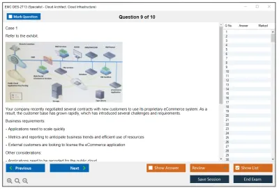 EMC DES-2T13 Specialist – Cloud Architect, Cloud Infrastructure Exam Practice test exam simulator test engine exam Prep practice test questions answers Image 9