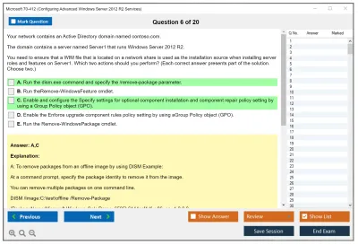 Microsoft 70-412 Configuring Advanced Windows Server 2012 R2 Services Practice test exam simulator test engine exam Prep practice test questions answers Image 6