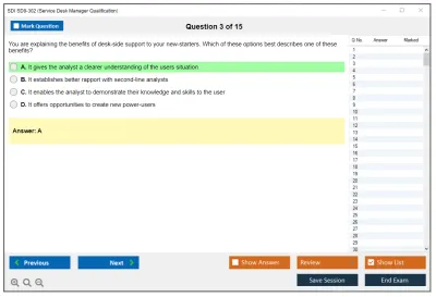 SDI SD0-302 Service Desk Manager Qualification Practice test exam simulator test engine exam Prep practice test questions answers Image 3