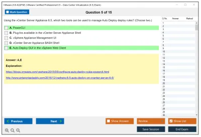 VMware 2V0-622PSE VMware Certified Professional 6.5 – Data Center Virtualization (6.5) Exam Practice test exam simulator test engine exam Prep practice test questions answers Image 5