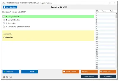 Infosys TFINFRIXM1012 AS-TFINFRIXM1012-FTX100 Finacle Integration Technical Practice test exam simulator test engine exam Prep practice test questions answers Image 14