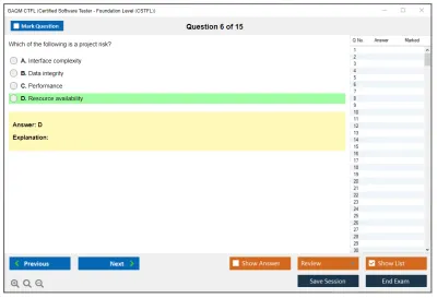 GAQM CTFL Certified Software Tester - Foundation Level (CSTFL) Practice test exam simulator test engine exam Prep practice test questions answers Image 6