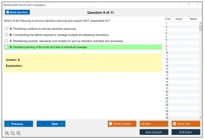 PEOPLECERT 58 ITIL 2011 Foundation Practice test exam simulator test engine exam Prep practice test questions answers Image 9