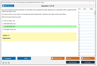 SAP E_BW4HANA211 SAP Certified Application SpecialistSAP BW/4HANA 2021 Delta Practice test exam simulator test engine exam Prep practice test questions answers Image 7