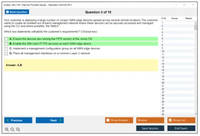 Juniper JN0-1361 Service Provider Design - Specialist (JNCDS-SP) Practice test exam simulator test engine exam Prep practice test questions answers Image 3