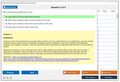 Nokia 4A0-205 Nokia Optical Networking Fundamentals Practice test exam simulator test engine exam Prep practice test questions answers Image 3