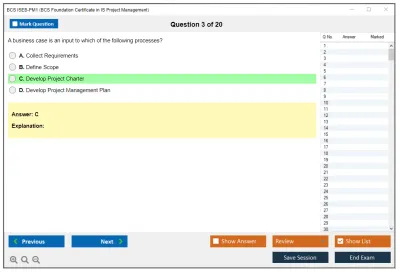 BCS ISEB-PM1 BCS Foundation Certificate in IS Project Management Practice test exam simulator test engine exam Prep practice test questions answers Image 3