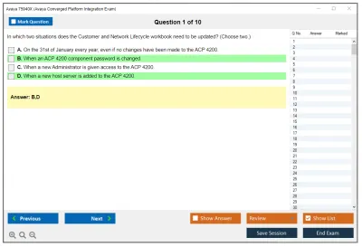 Avaya 75940X Avaya Converged Platform Integration Exam Practice test exam simulator test engine exam Prep practice test questions answers Image 1
