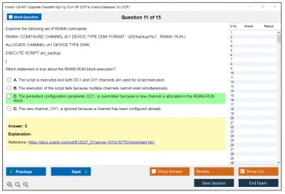 Oracle 1z0-067 Upgrade Oracle9i/10g/11g OCA OR OCP to Oracle Database 12c OCP Practice test exam simulator test engine exam Prep practice test questions answers Image 11