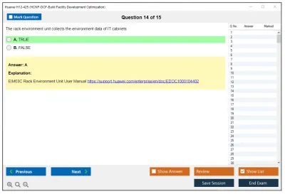 Huawei H12-425 HCNP-DCF-Build Facility Development Optimization Practice test exam simulator test engine exam Prep practice test questions answers Image 14