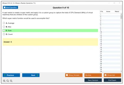 VMware 5V0-34.19 VMware vRealize Operations 7.5 Practice test exam simulator test engine exam Prep practice test questions answers Image 9
