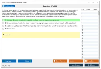 IIA IIA-CFSA Certified Financial Services Auditor Practice test exam simulator test engine exam Prep practice test questions answers Image 17