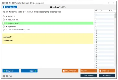 BCS ISEB-PM1 BCS Foundation Certificate in IS Project Management Practice test exam simulator test engine exam Prep practice test questions answers Image 7