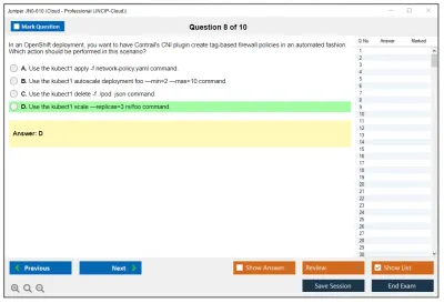 Juniper JN0-610 Cloud - Professional (JNCIP-Cloud) Practice test exam simulator test engine exam Prep practice test questions answers Image 8