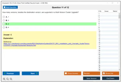 Checkpoint 156-315.80 Check Point Certified Security Expert - CCSE R80 Practice test exam simulator test engine exam Prep practice test questions answers Image 11