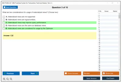 IBM P2090-047 IBM PureData System for Transactions Technical Mastery Test v1 Practice test exam simulator test engine exam Prep practice test questions answers Image 3