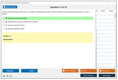 ISC2 CAP Certified Authorization Professional Practice test exam simulator test engine exam Prep practice test questions answers Image 11