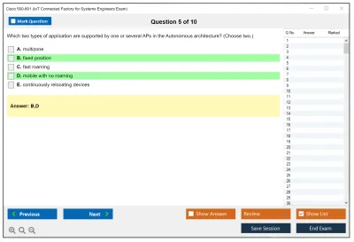 Cisco 500-801 IoT Connected Factory for Systems Engineers Exam Practice test exam simulator test engine exam Prep practice test questions answers Image 5