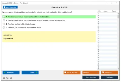 VMware 2V0-620 vSphere 6 Foundations Practice test exam simulator test engine exam Prep practice test questions answers Image 8