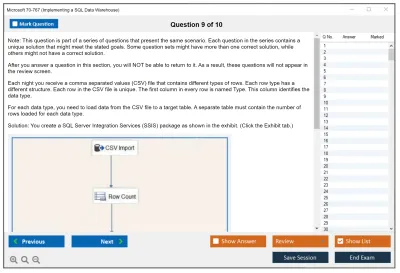 Microsoft 70-767 Implementing a SQL Data Warehouse Practice test exam simulator test engine exam Prep practice test questions answers Image 9
