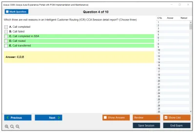 Avaya 3309 Avaya Aura Experience Portal with POM Implementation and Maintenance Practice test exam simulator test engine exam Prep practice test questions answers Image 4
