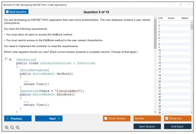 Microsoft 70-486 Developing ASP.NET MVC 4 Web Applications Practice test exam simulator test engine exam Prep practice test questions answers Image 9