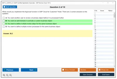 SAP C_C4H510_01 SAP Certified Application Associate - SAP Service Cloud 1911 Practice test exam simulator test engine exam Prep practice test questions answers Image 2